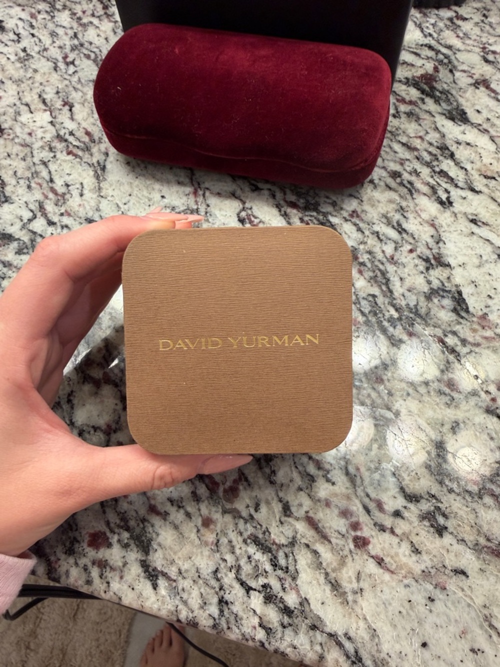David Yurman Brown and Gold Jewelry Box